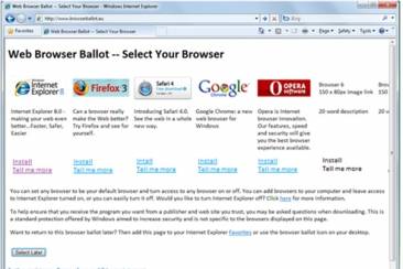 Microsoft moet browserkeuzescherm weer aanpassen