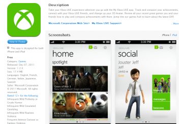 Microsoft brengt My Xbox Live-app uit op iOS