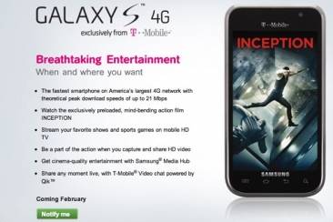 Galaxy S 4G aangekondigd in Amerika