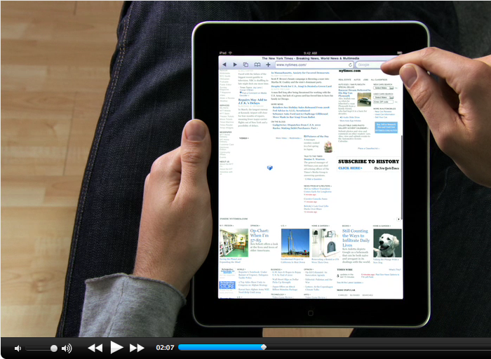 Apples promo-afbeeldingen tonen Flash op iPad