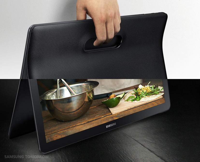 Samsung presenteert de Galaxy View, de 18,4 inch mobiele televisie