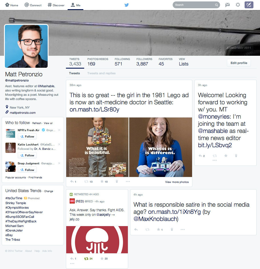 Twitter overweegt website ontwerp zoals Facebook en Google+