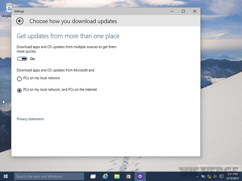 Microsoft gaat Windows 10 updates ook via p2p verspreiden