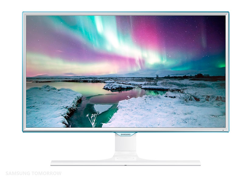 Samsung presenteert beeldscherm met draadloze lader in voet