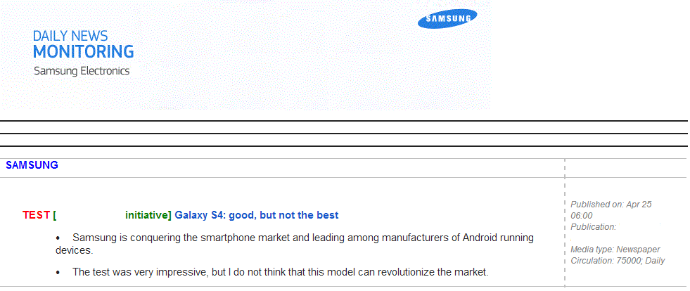 Interne test Samsung: “Galaxy S4 niet de beste”