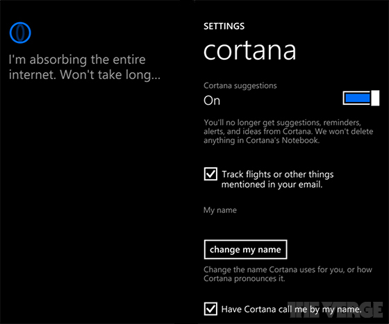 Uiterlijk spraakgestuurde assistent Windows Phone uitgelekt