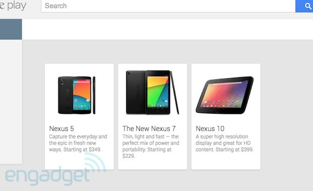 Play Store lekt Google Nexus 5