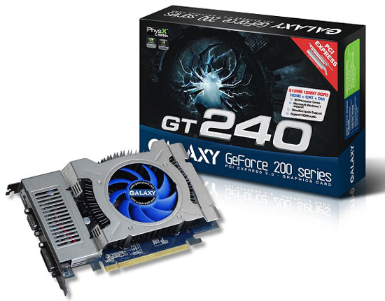 Galaxy introduceert drie GeForce GT 240 kaarten