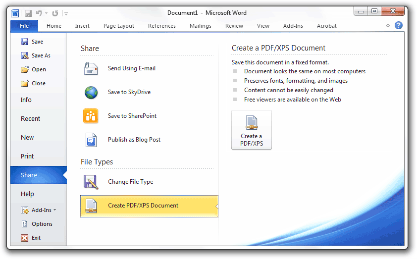 Office 2010 - Word PDF Review: Office 2010 bèta