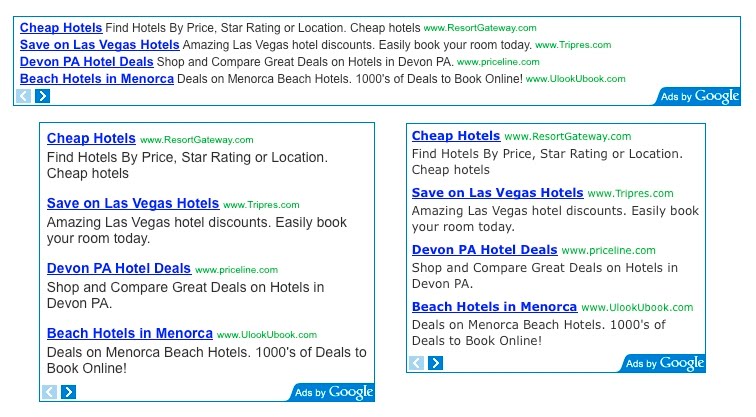 Google past lay-out Adsense aan