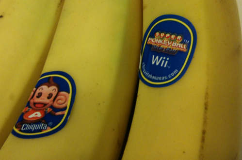 Nintendo adverteert op bananen