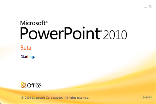 Office 2010 - PowerPoint Splash Review: Office 2010 bèta