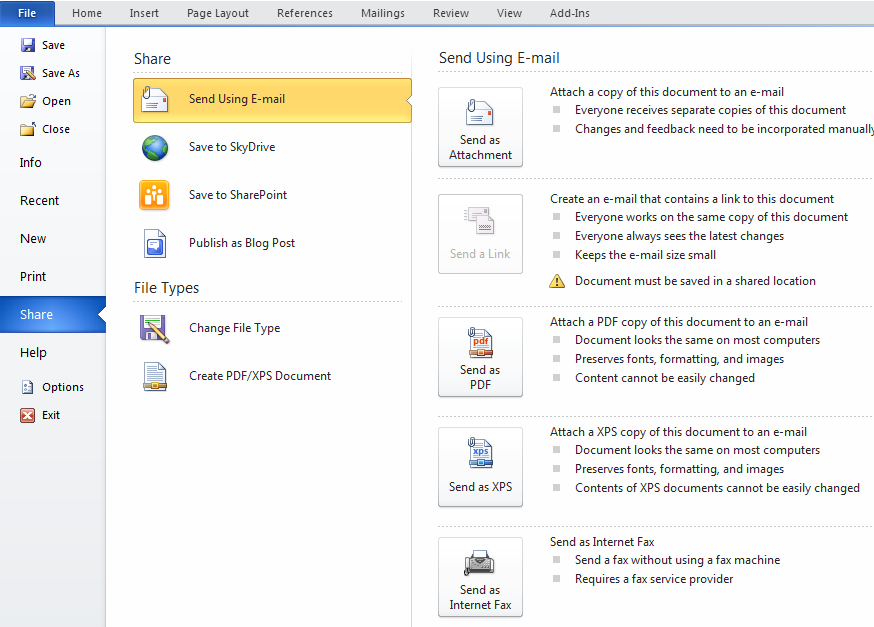 Office 2010 backstage Review: Office 2010 bèta