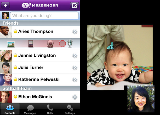 Yahoo Messenger met videochat op iPhone 4
