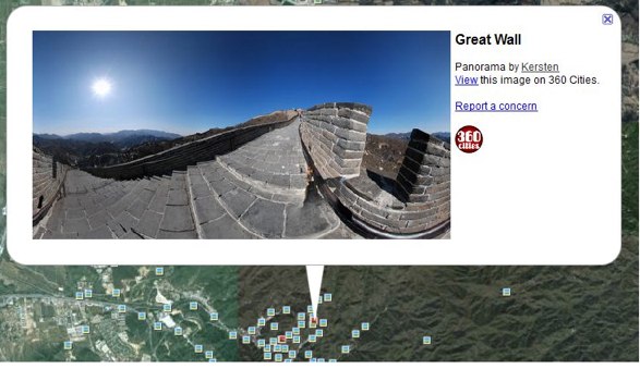 Google Earth onthult 360 graden-view
