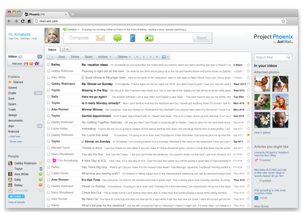AOL onthult nieuwe webmail