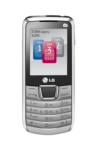 Plaats voor drie simkaarten in nieuwe telefoon LG