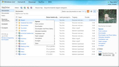 Nieuwe mogelijkheden in Microsoft Skydrive