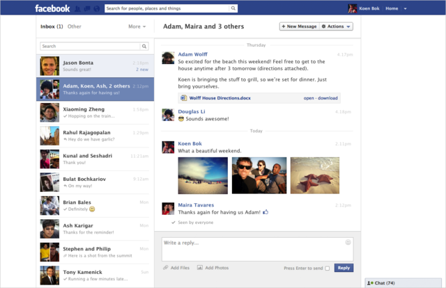Facebook-chat krijgt nieuw ontwerp