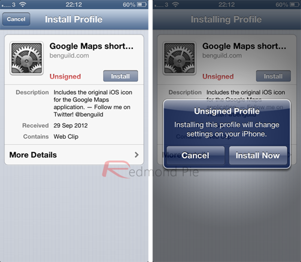 Google Maps fullscreen draaien in iOS 6