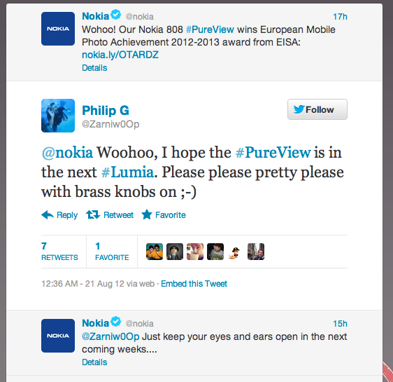 Nokia hint naar Lumia met PureView