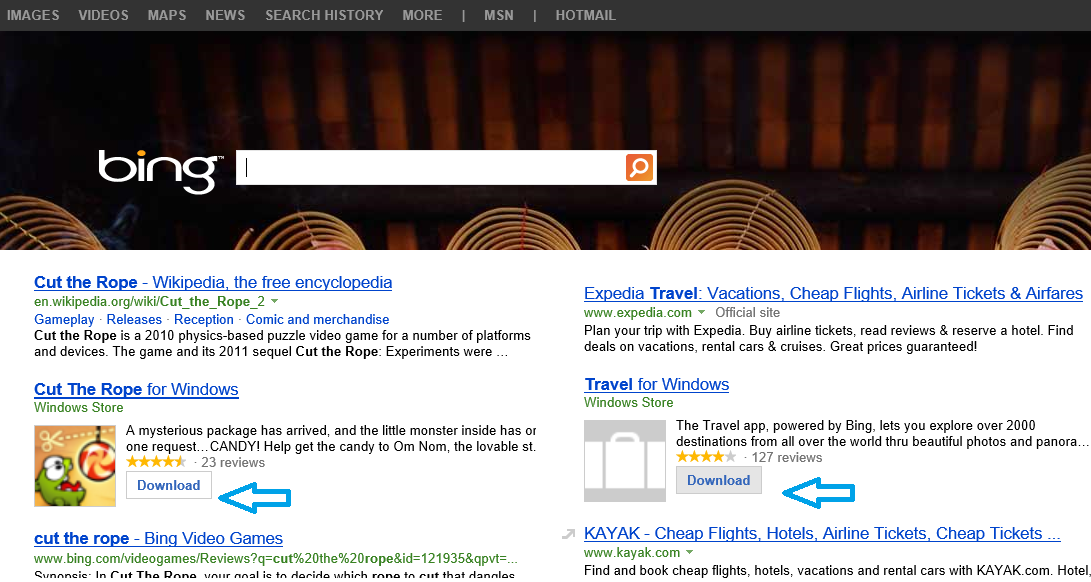 Bing zoekt nu ook naar Windows 8 Store-applicaties