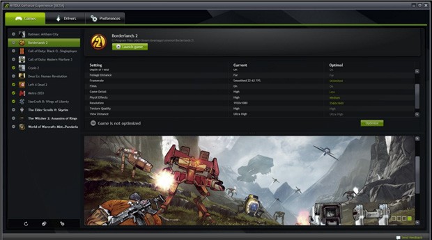 NVIDIA start privé bèta voor GeForce Experience”