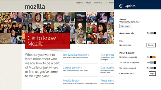 Mozilla publiceert hands-on Firefox op Windows 8
