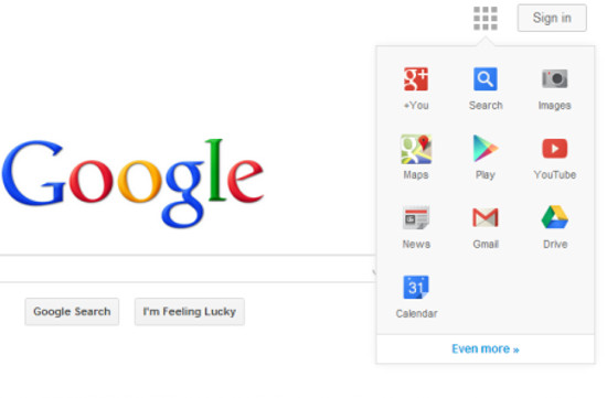 Google test verwijderen van navigatiebalk