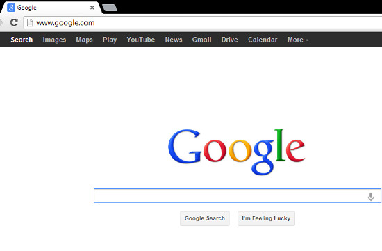 Google test verwijderen van navigatiebalk