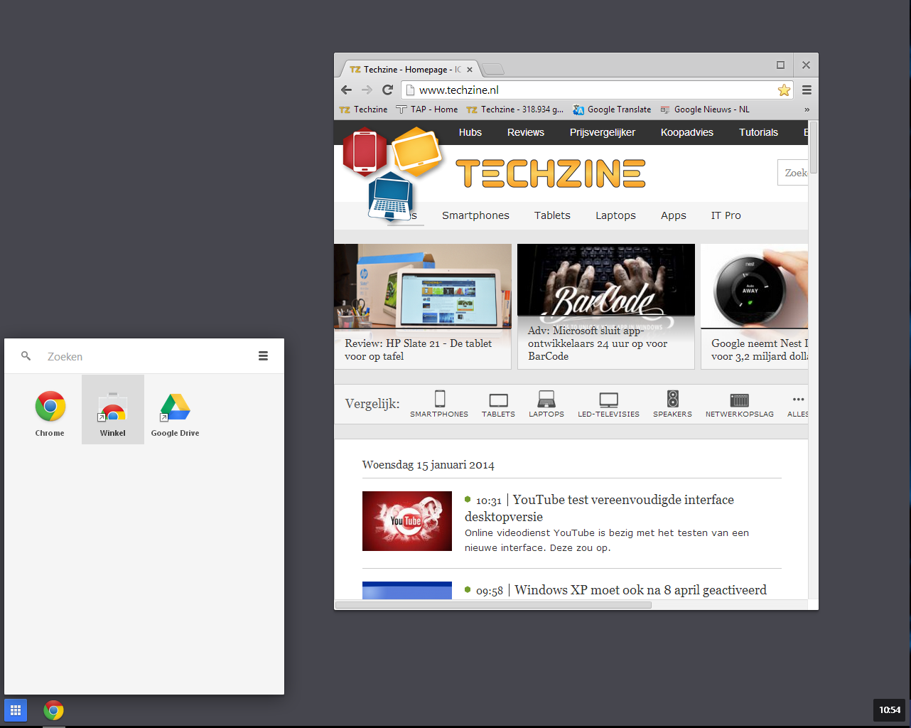 Google plaatst Chrome OS in Windows 8