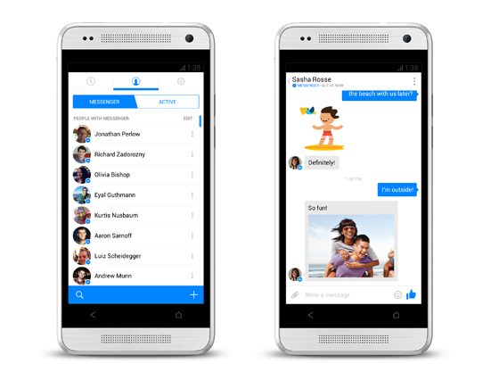 Facebook geeft Messenger een nieuw uiterlijk