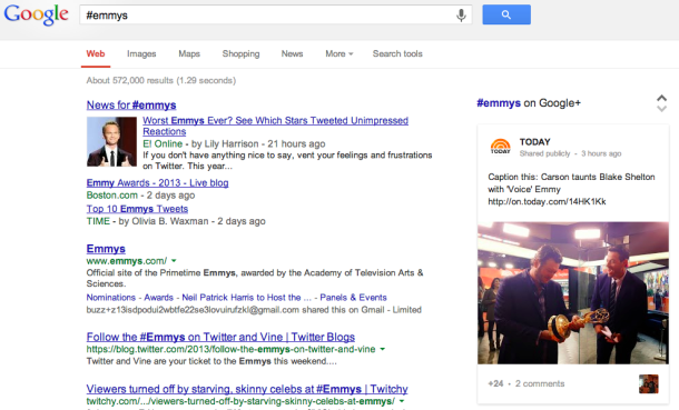 Google maakt zoeken op hashtags mogelijk
