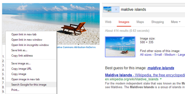 Chrome 30 kan zoeken op afbeelding