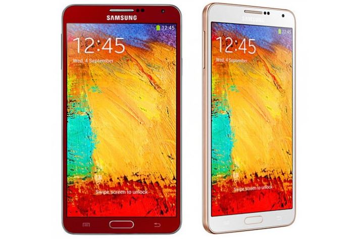 Galaxy Note 3 in rode en roségouden wijnkleur