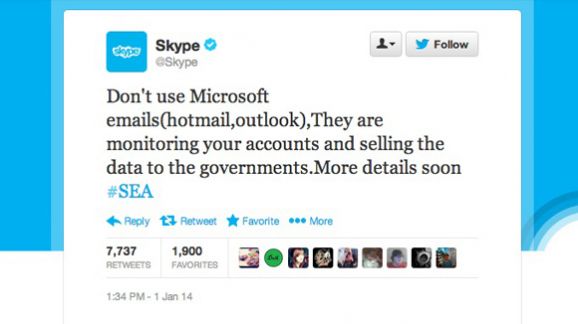 Gehackte Skype-accounts waarschuwden voor Outlook