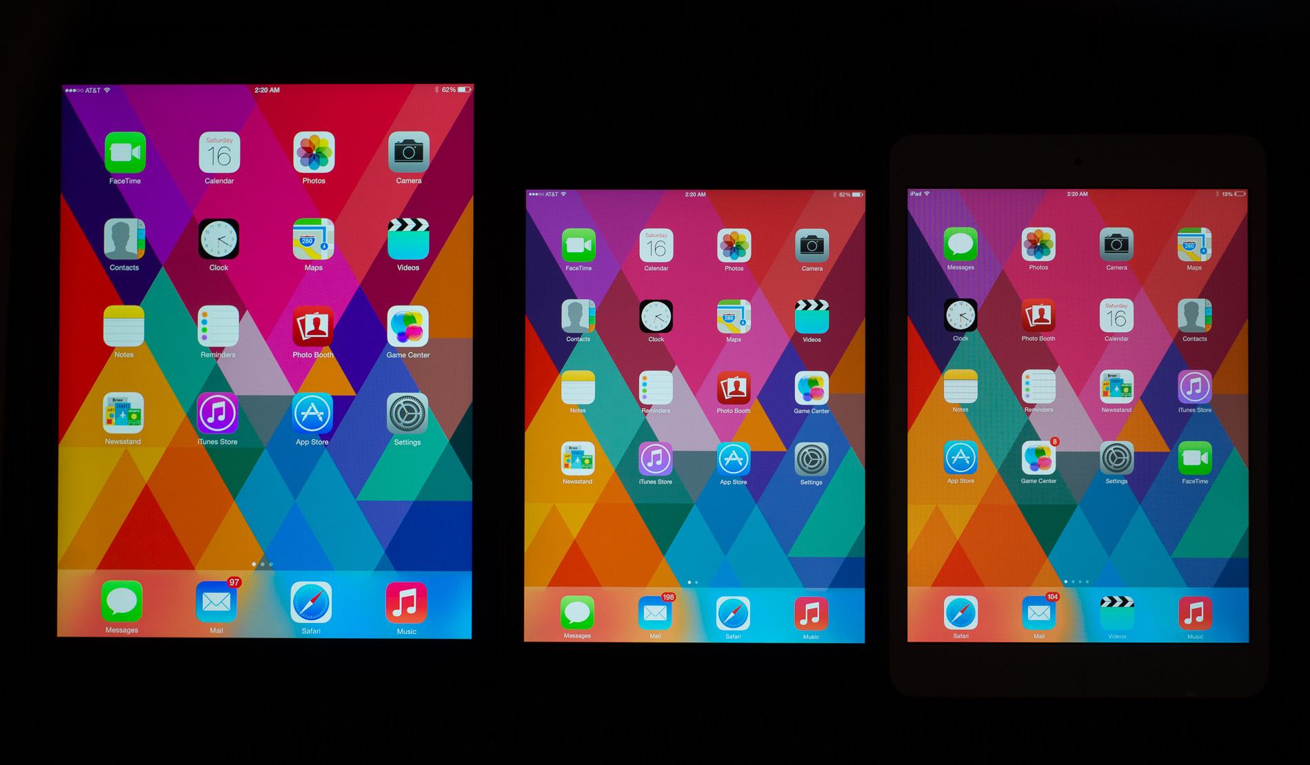 ‘Scherm iPad mini toont minder kleuren dan Air’