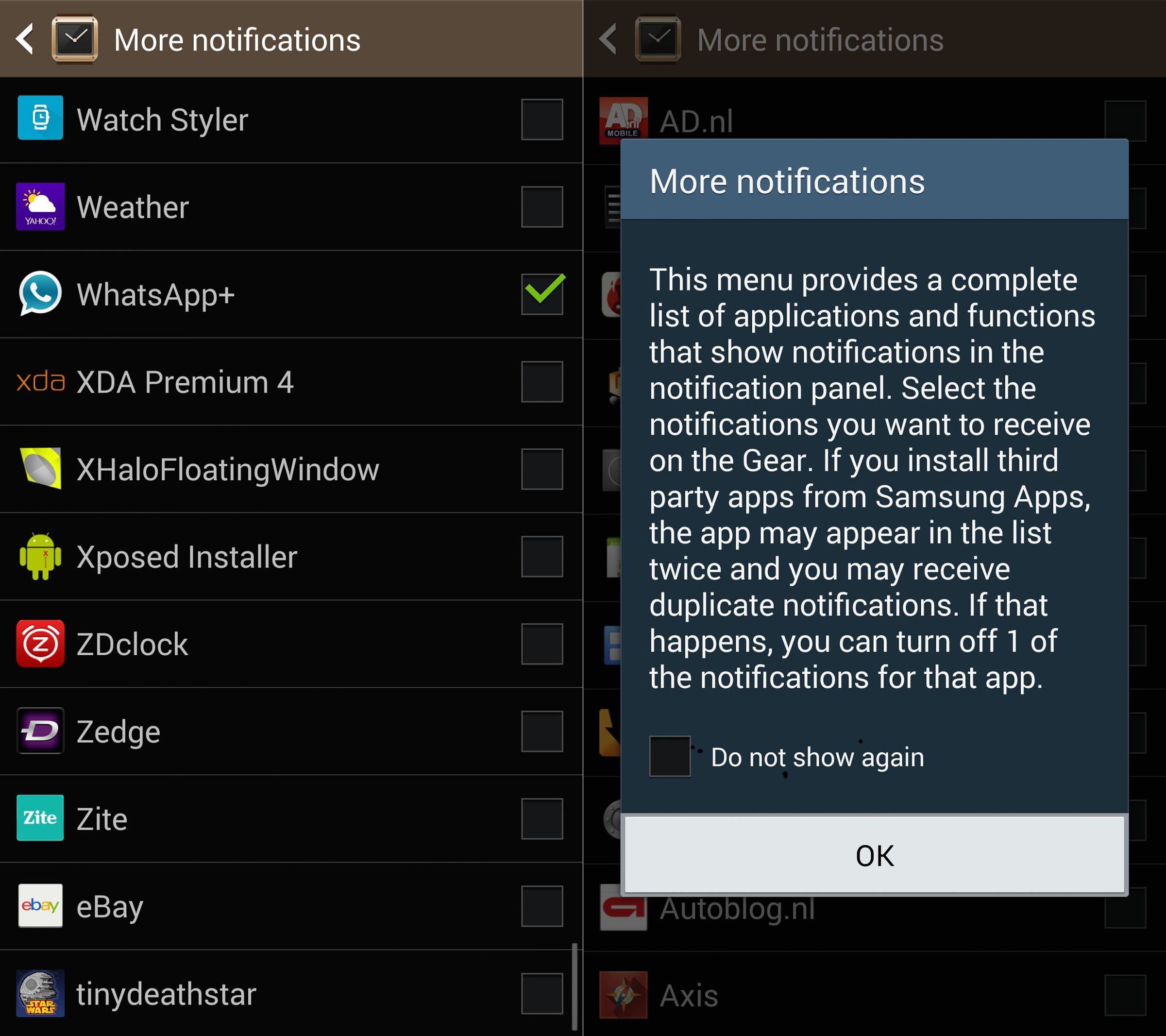 Galaxy Gear nu met notificaties van apps derden
