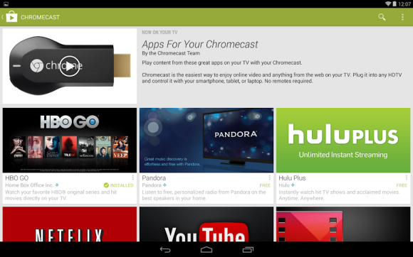 Google Play Store krijgt extra Chromecast-sectie