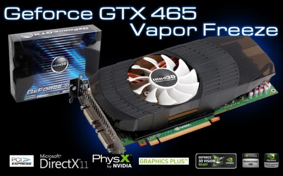 Inno3D brengt GeForce GTX 465 OC Vapor Freeze uit