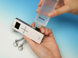 Batterijloze mp3-speler van Toshiba
