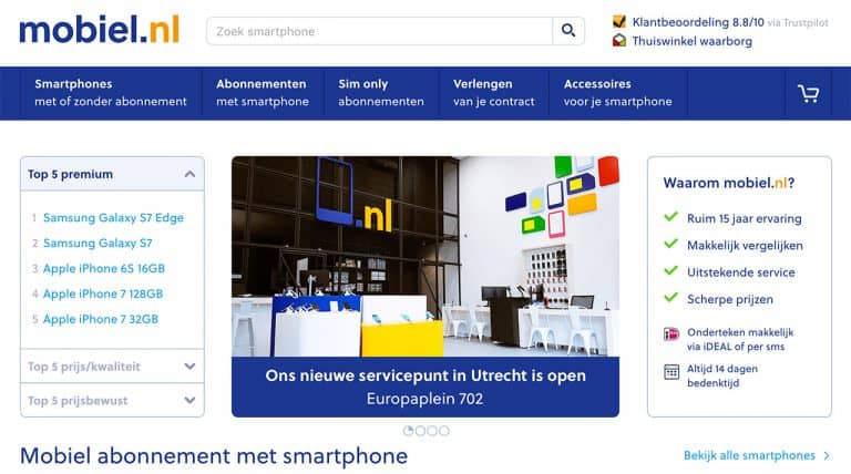 Mobiel.nl lanceert vernieuwde webshop