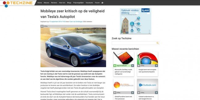Techzine artikel
