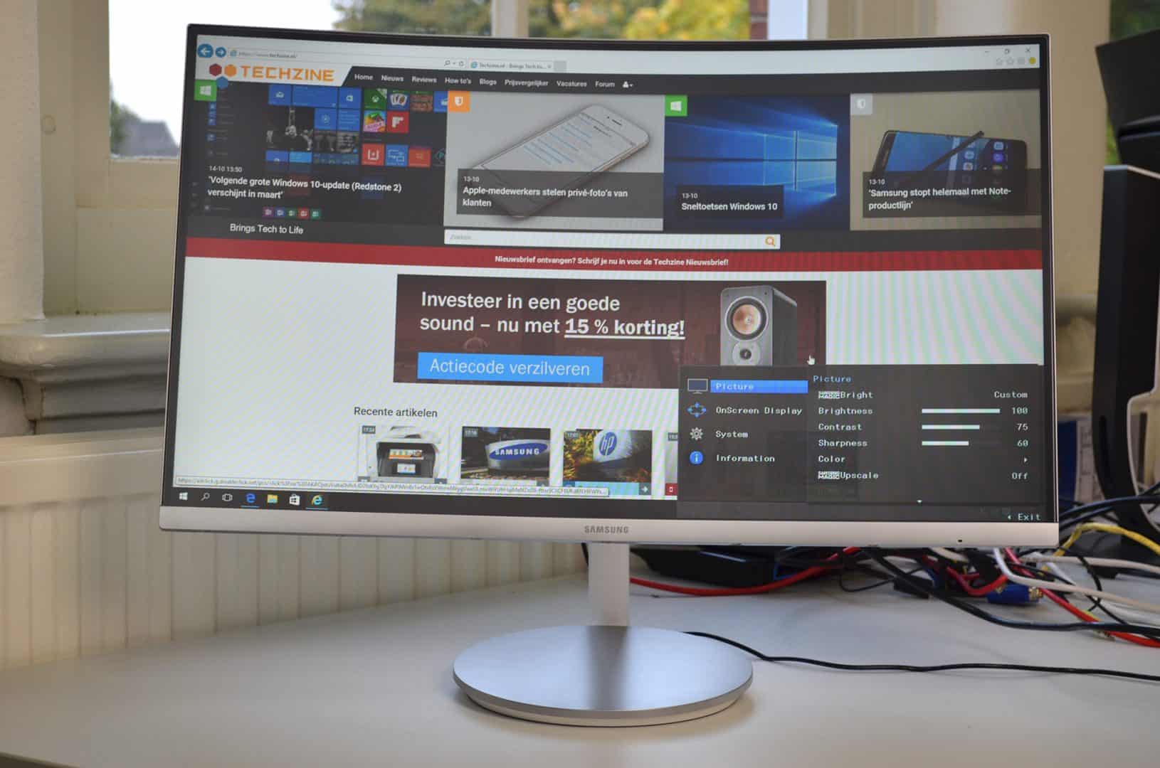 Review Samsung C27F591FDU monitor betaalbaar curved Techzine.nl