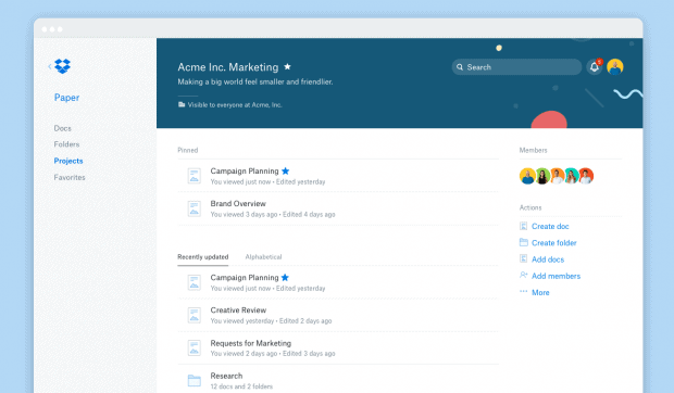 Dropbox verbetert samenwerking-tool Paper met onder meer live previews