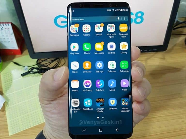 Beelden opgedoken van Samsung Galaxy S8 met scherm aan