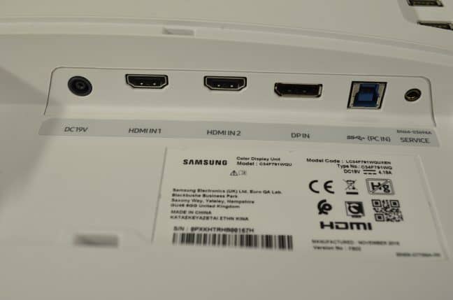 Samsung C34F791WQU hdmi naar hdmi adapter.