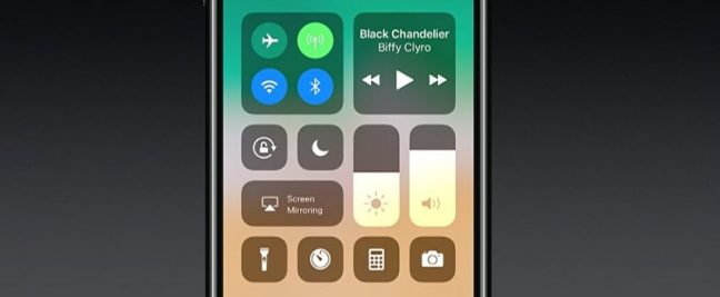 Schakelaars in bedieningspaneel iOS 11 zetten Bluetooth of Wifi niet uit