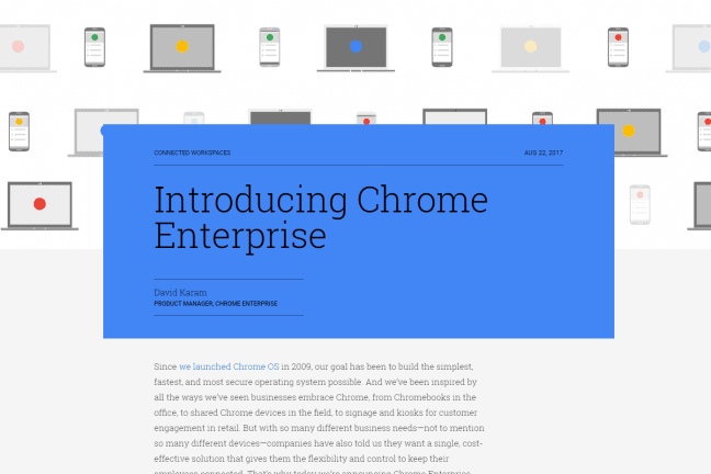 Google wil Chromebooks zakelijk interessant maken, komt met Chrome Enterprise