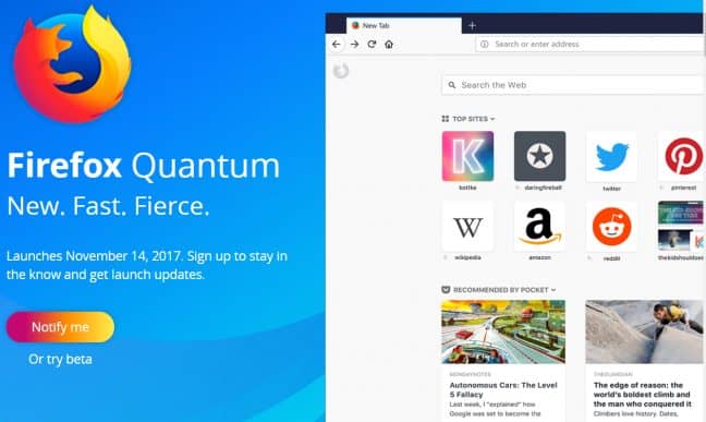 Mozilla onthult bètaversie snellere Firefox Quantum